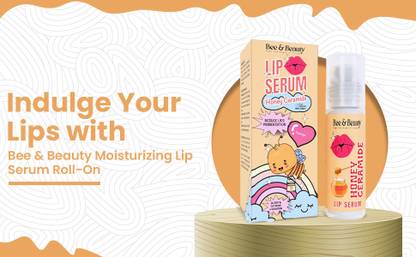 Bee & Beauty - Feel the magic of Honey Moisturizing Lip Serum Roll On | Honey-Infused | Natural Pink For Daily Lip Care Honey Ceramide