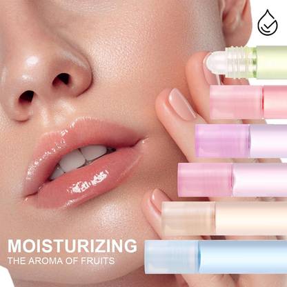 MYEONG Fruit Flavored Lip Gloss Set Glossy Lip Make-up for Kids and Teens MULTICOLORS