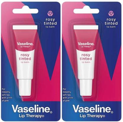 Vaseline Lip Therapy Rosy Tinted Lip Balm 10 Gm Pack Of 2 Rosy