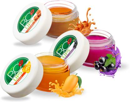 BOROLINE Bo Lips Nourishing Lip Balm | Glossy Soft Lips | Natural Almond Oil With Flavour Black Currant, Mango, Caramel