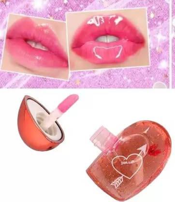 DYSOKAYO Cute Heart Shape Lip Gloss look like a Korean lips Fruity