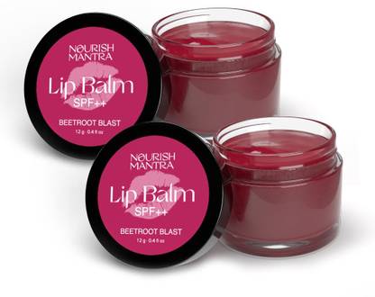 Nourish Mantra Dark Lips Tinted Lip Balm with SPF Made with Shea Butter & Beetroot