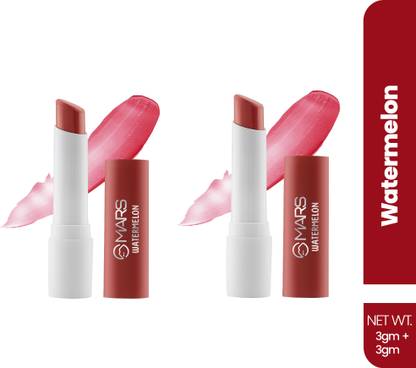 MARS Aqua Splash Tinted Lip Balm Enriched with Shea Butter| Non-Sticky & Moisturizing (WATERLEMON)