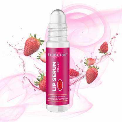 ELIBLISS Strawberry Lip Serum for Lip Shine, Glossy,Soft with Moisturizer for Men & Women Strawberry