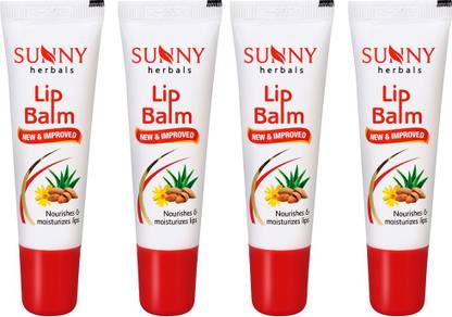 Sunny Herbals Lip Balm 10 gm (Pack 4) Aloevera