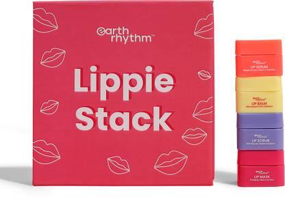Earth Rhythm Lip Care Kit pack of 4 | Lip Scrub, Lip Serum, Lip Balm & Lip Mask Fruity