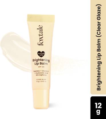 Foxtale SPF30 Brightening LipBalm with Peptides, VitC & Hyaluronic Acid (Clear) Vanilla