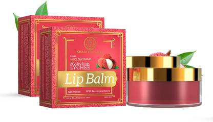 KHADI NATURAL Lip Balm with Beeswax and Shea Butter - Lychee