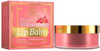 KHADI NATURAL Lip Balm with Beeswax & Shea Butter – Hydrating & Nourishing Care Wine Grapefruit
