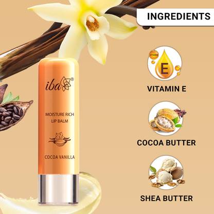 Iba Moisture Rich Lip Balm Cocoa Vanilla