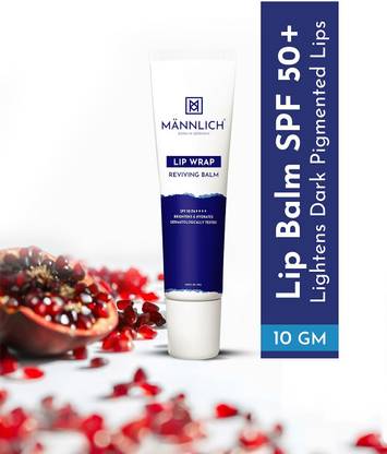Mannlich Lip Brightening Balm for Dark Lips | SPF 50, 2% Kojic Acid & 1% Hyaluronic Acid Unflavored