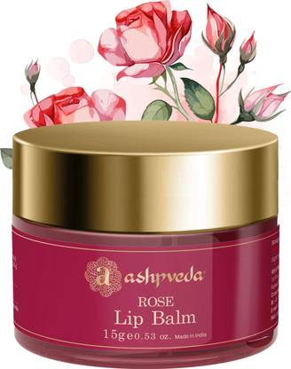 ashpveda Ayurvedic Natural Enriching Rose Petal Lip Balm for Soft Pink Moisturized Lips Rose
