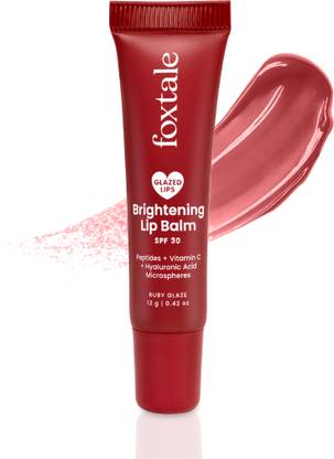 Foxtale SPF 30 Brightening Lip Balm with Peptides, Vit C & Hyaluronic Acid (Ruby) Berry