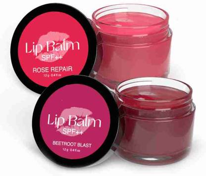 Gujisa Beetroot Tinted Lip Balm & Rose Lip Balm with SPF/Made with Beetroot, Rose beat root, rose