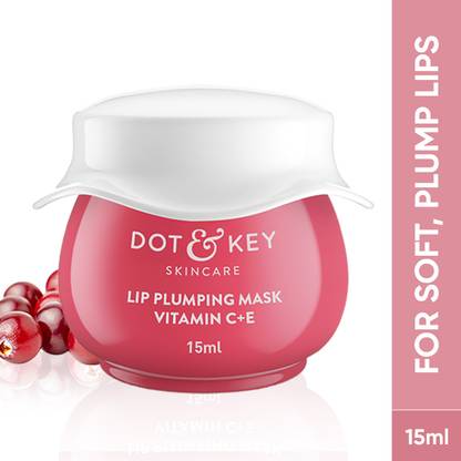 Dot & Key Lip Plumping Mask With Shea Butter,For Naturally Glowing Lips,Smoothes Dry Lips Cherry