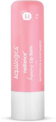 Aqualogica Radiance+ Luscious Lip Balm with Watermelon | Spf 20 | Brightens Dark Lips | 4g Watermelon