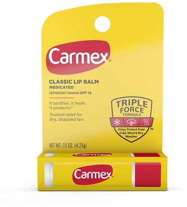 Carmex Classic Medicated Lip Balm Stick, SPF 15 Classic