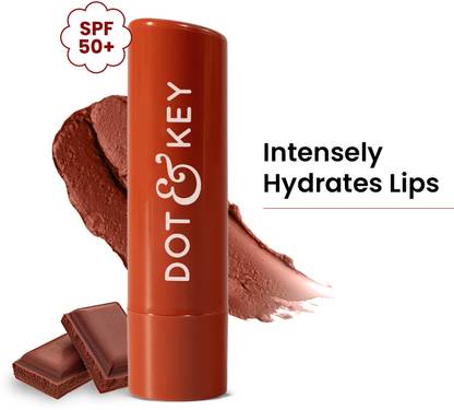 Dot & Key Barrier Repair Hydrating Lip Balm SPF 50 Soft Tinted | Cocoa Nude Chocolate