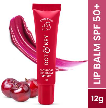 Dot & Key SPF 50 Lip Balm for Moisturization,Soft,Naturally Pink Lips,Cherry Pop Cherry Pop