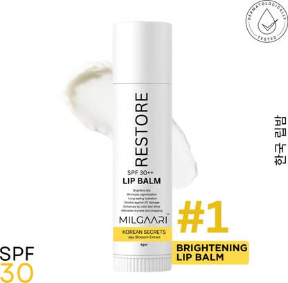 milgaari Korean Brightening Lip Balm-Brightens Pigmented lips | For dark lips-4 g) Non