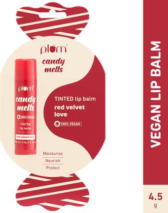 Plum Candy Melts Red Velvet Love Tinted Lip Balm | Hydrates Dry & Chapped Lips Red Velvet Love