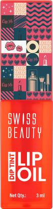 SWISS BEAUTY Dip Tint Lip Oil Strawberry