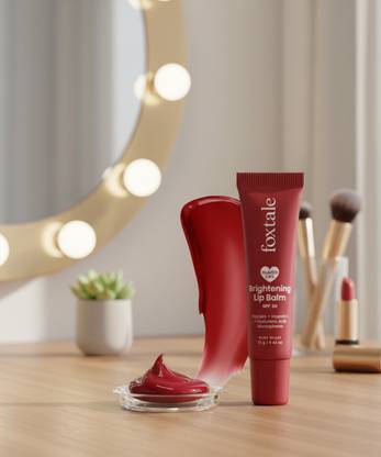 Foxtale SPF 30 Brightening Lip Balm with Peptides, Vit C & Hyaluronic Acid (Ruby) Berry