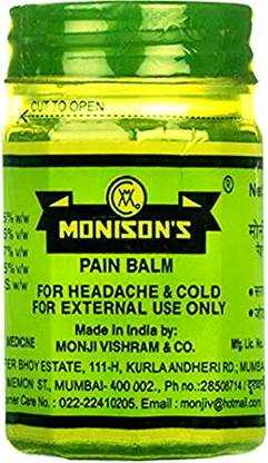 Monison Monisons Pain Relief Balm – Ayurvedic Solution for Pain & Cold Relief Balm
