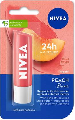 NIVEA Shine Caring Lip Balm Peach