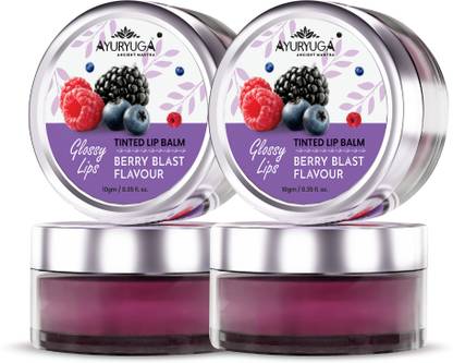 Ayuryuga Gloss Tinted Lip Balm & Cheek Tint|Ultra Hydrating Berry Blast