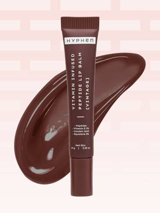 HYPHEN Tinted Lip Balm -Vintage | 1% Vit E, 2% Squalane & Peptide | Brightens Dark Lips Fruity