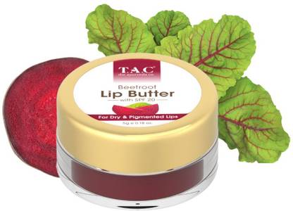 TAC - The Ayurveda Co. Beetroot Lip Balm with SPF 20 - Moisturizing Lip Balm Dark, Dry & Chapped Lips Beetroot, Cocoa Butter, Shea Butter
