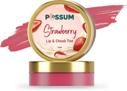 POSSUM Strawberry Lip & Cheek Tint: Vibrant Color and All-Day Wear Strawberry