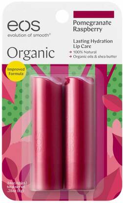 eos Lip Balm Stick Pomegranate Raspberry Two-Pack Raspberry