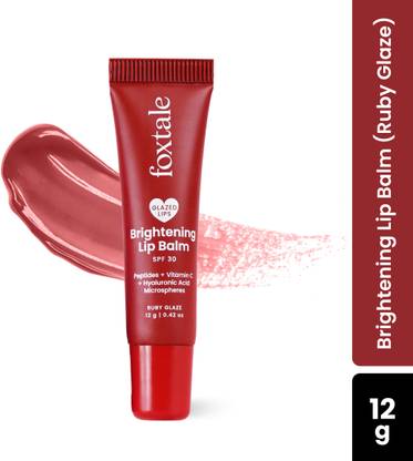 Foxtale SPF 30 Brightening Lip Balm with Peptides, Vit C & Hyaluronic Acid (Ruby) Berry