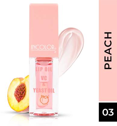 INCOLOR Lip Oil Vc & Yeast Oil Moisturizes, Nourishes, Hydrating, Chapped & Dry Lips Peach