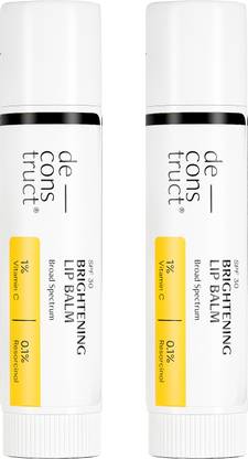 deconstruct Brightening Lip Balm- -1% Vitamin C + 0.1% Resorcinol | SPF 30 | For Dark Lips No Flavour