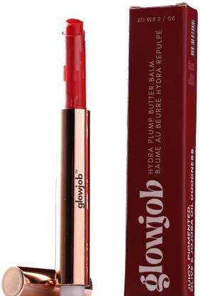 Glow Job Hydra Plump Butter Lip Balm Rich Hydration with a -Vegan,Scarlet Shade Scarlet