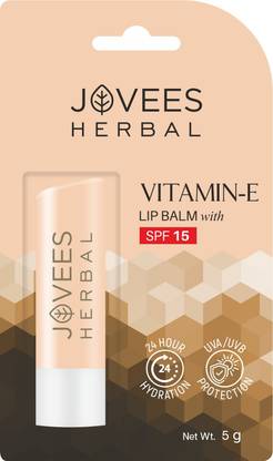 Jovees Herbal Vitamin E Lip Balm with SPF 15-5 g Butter
