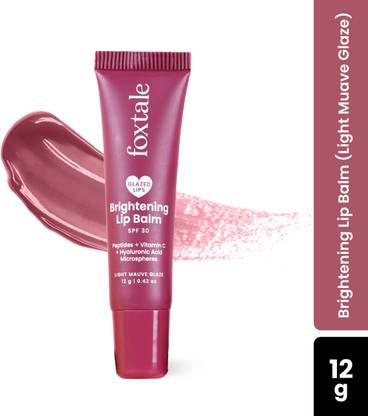 Foxtale SPF30 Brightening LipBalm with Peptides, VitC & Hyaluronic Acid (Light Mauve) Caramel