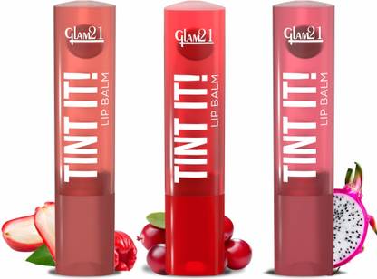 Glam21 Tint it! Lip Balm Hydration & Moisturized Lip Apple,Cranberry & Dragon Fruit Rose Apple,Cranberry & Dragon Fruit