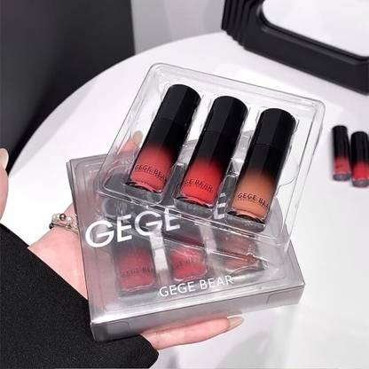 Gege Bear Soft Matte Lip & Cheek Tint | Lightweight Blurring Color | Set A (01, 02, 03)