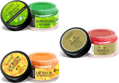 La'Conde Bubblegum,Mango & Vanilla Lip Balm for Dry Lips - Pack of 3 (Each,15g)
