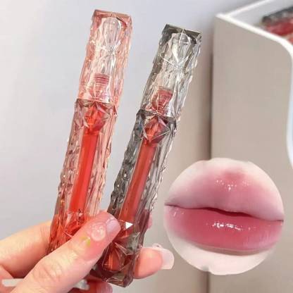 HSQ Diamond Glow Non-Sticky Lip Gloss – Red Tint (pack of 2)