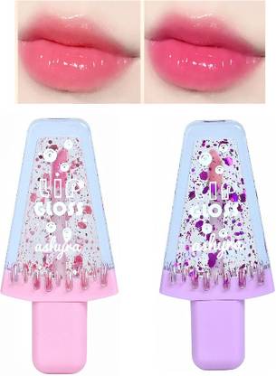Ashyra Popsicle Lip Gloss – Red Sparkle Gloss for Shiny, Soft Lips (Pack of 2)