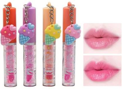 Ashyra Ice Cream Bottle Cap Lip Gloss (Pack of 4)