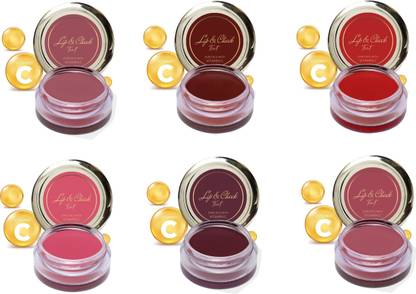 THTC Lip And Cheek Tint Combo | Combo Set Of 6 Product