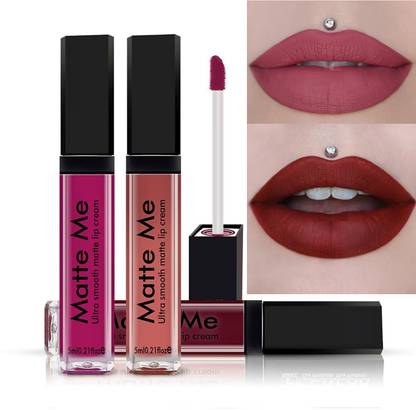 WECHARMERZ Matte Me Liquid Matte Lipgloss Pink, Red, Skin