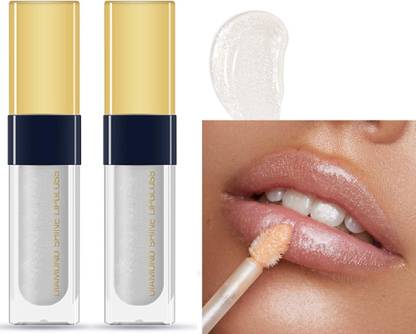 GABBU Combo Transparent Diamond Shine Lip Gloss Lipstick for Glossy Effect 13