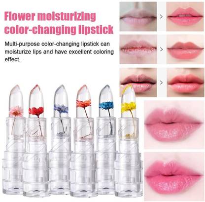 Emijun Waterproof Flower Lipstick High-Glossy Finish Jelly Flower